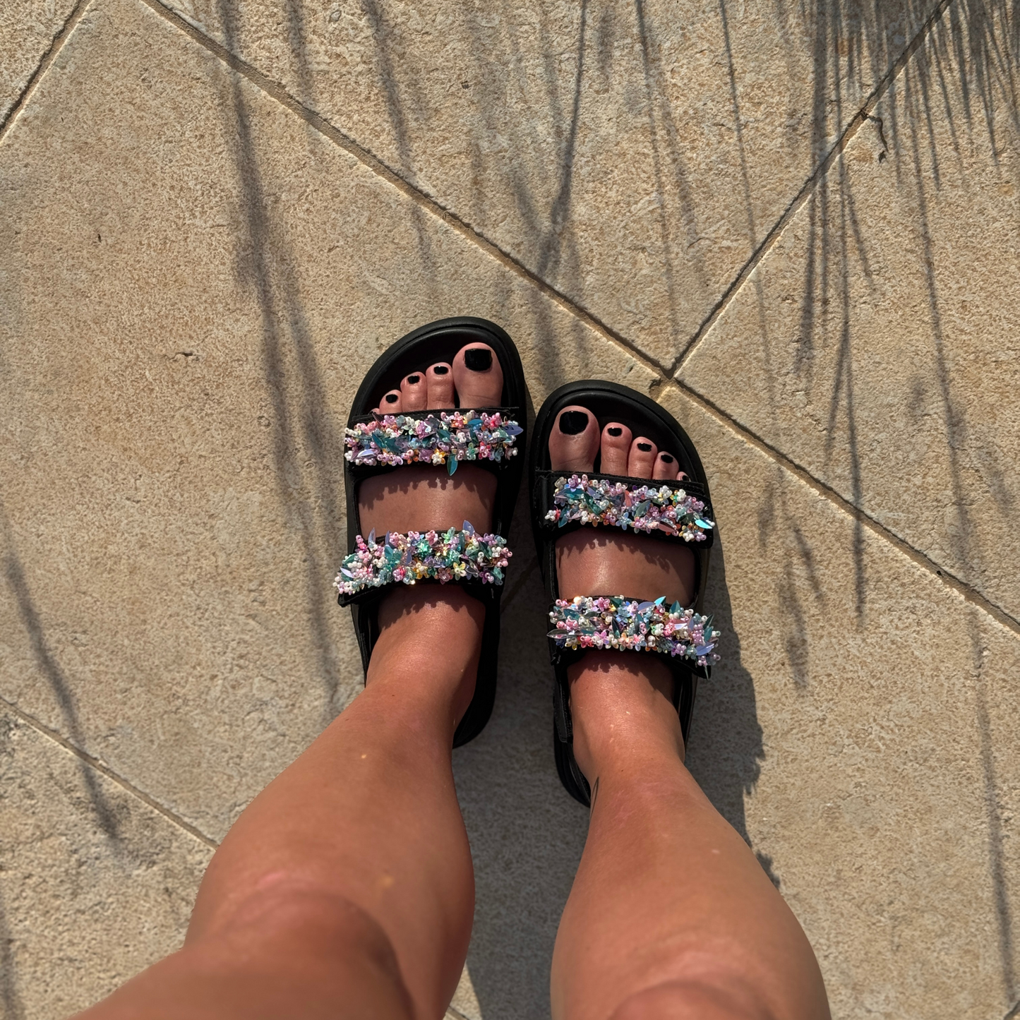 Rainbow Platforms Sandals