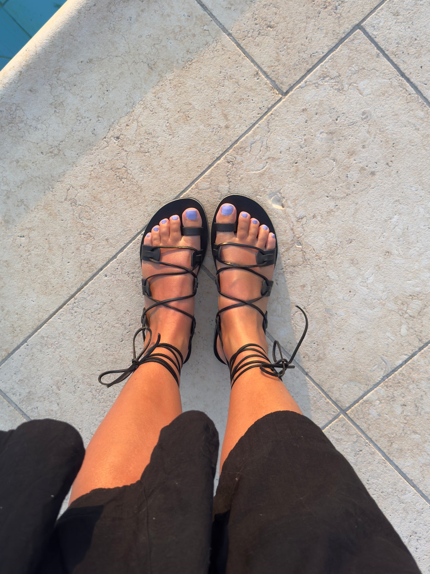 Simple Gladiators Black - Sandalea