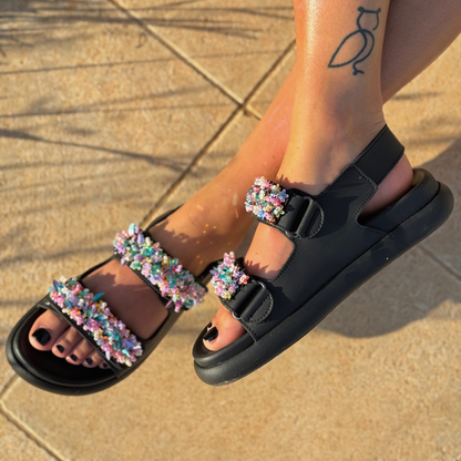 Rainbow Platforms Sandals
