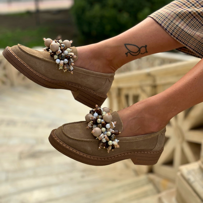 Salty Caramel Loafers - Sandalea