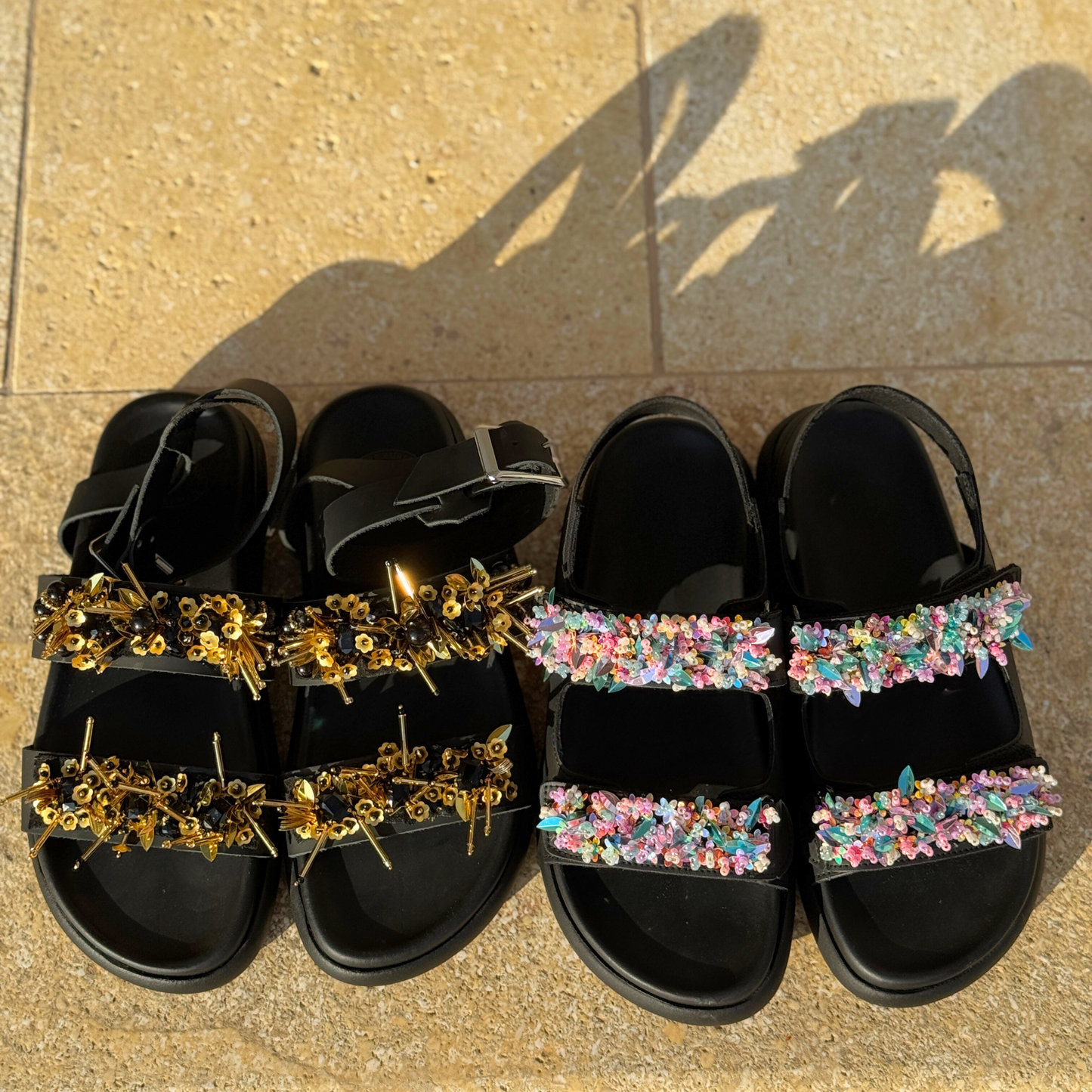 Rainbow Platforms Sandals