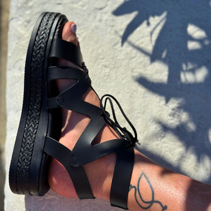 Midnight Lace Up Gladiators