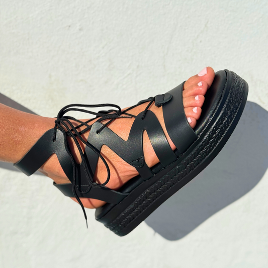 Midnight Lace Up Gladiators