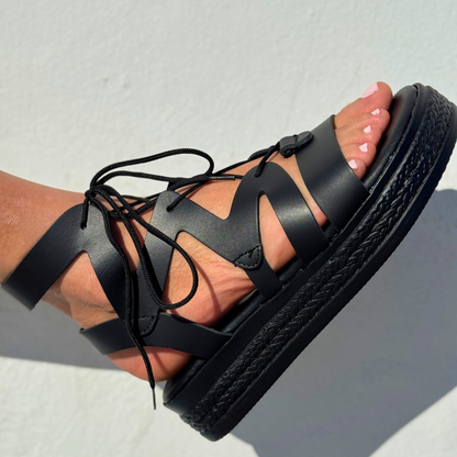 Midnight Lace Up Gladiators