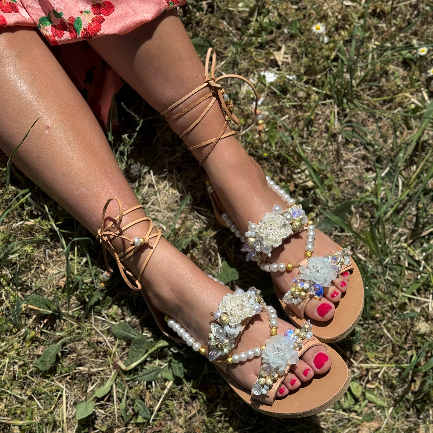 Cinderella Lace Up Gladiators - Sandalea