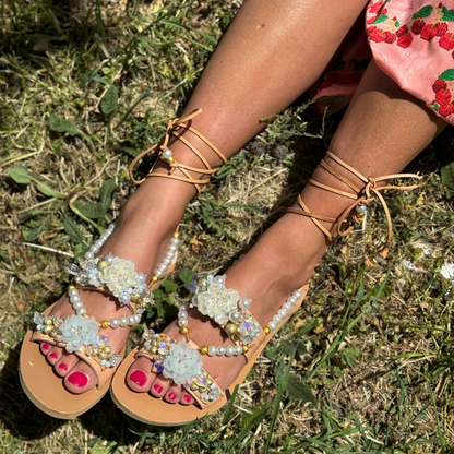 Cinderella Lace Up Gladiators - Sandalea
